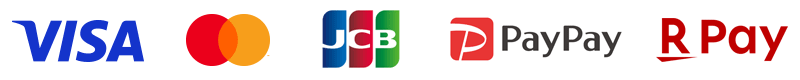 VISA／MASTER／JCB／PAYPAY／楽天PAY